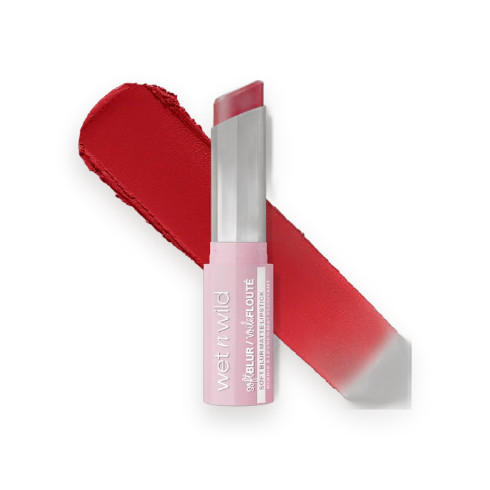 wet n wild Soft Blur Matte Lipstick | Little Red Rosette
